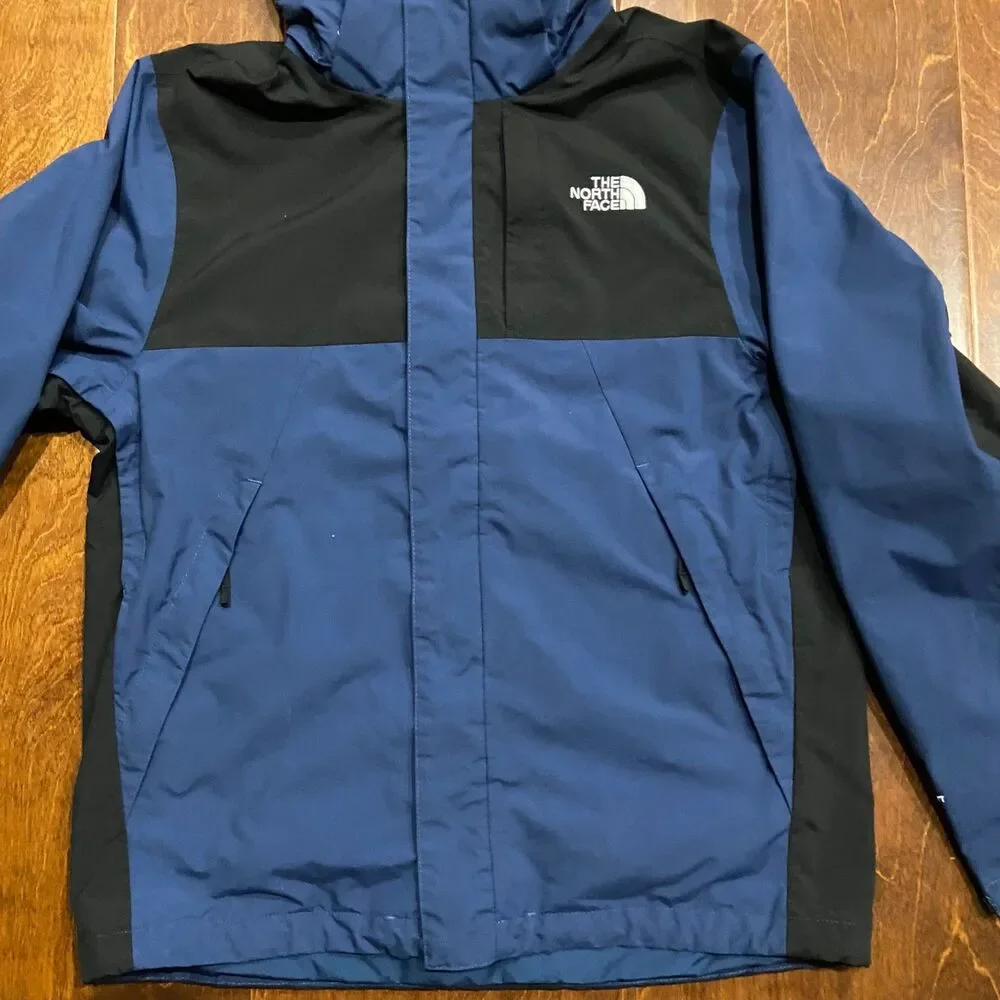 The North Face Vintage Dryvent Nylon Shell Navy Black Jacket Men's Size Small